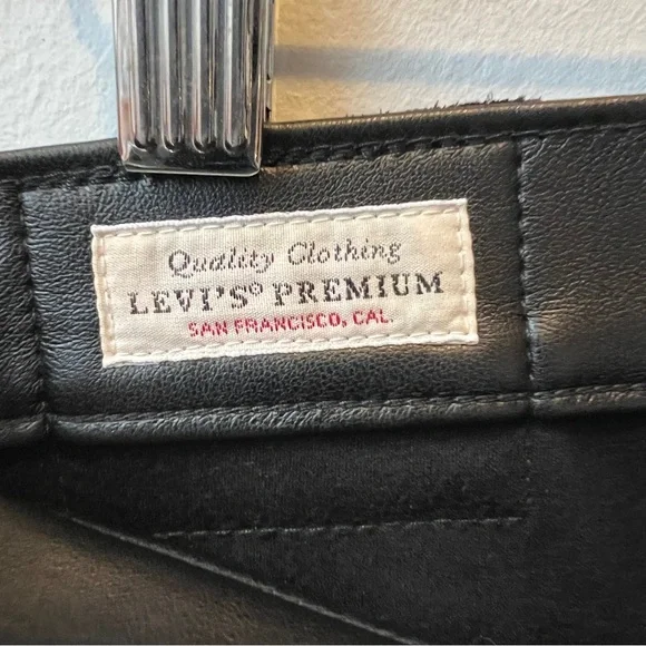 Levi’s FAUX LEATHER BAGGY DAD WOMEN'S PANTS - Picture 10 of 15